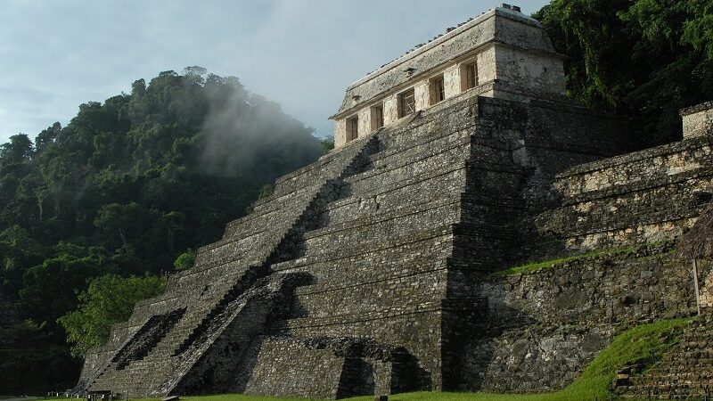 Maya, Ruine, Pyramide, Mexiko