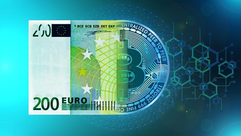 Euro, Bitcoin, Kryptowährung, Geld, Bargeld